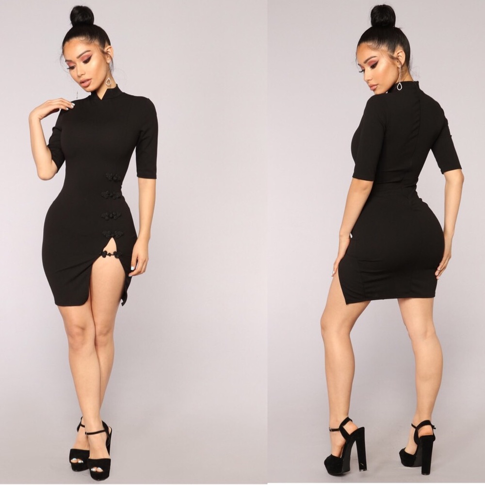 Fashion Nova Kiko High Side Slit Dress